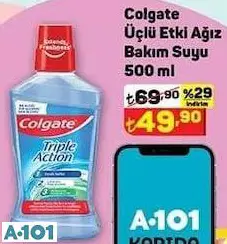 COLGATE ÜÇLÜ ETKİ AĞIZ BAKIM SUYU 500 ML